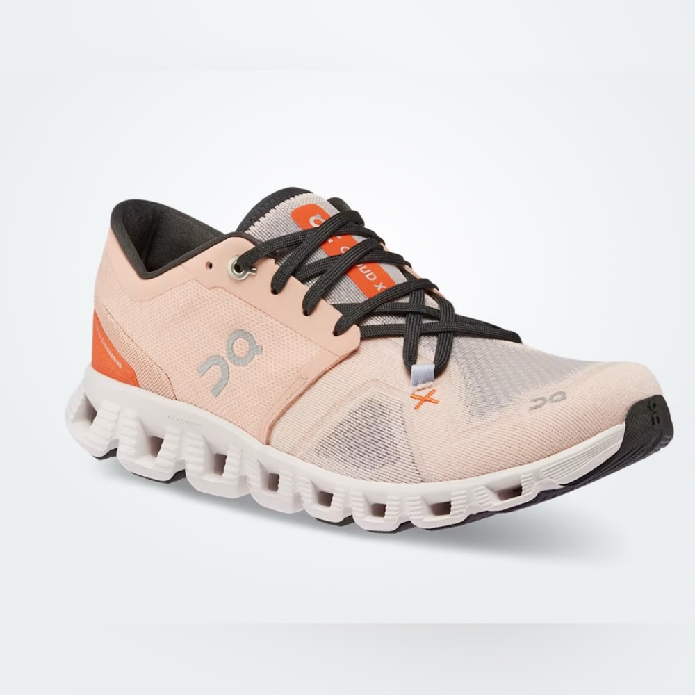 On Running Women's Cloud X Sneakers - Peach and Black